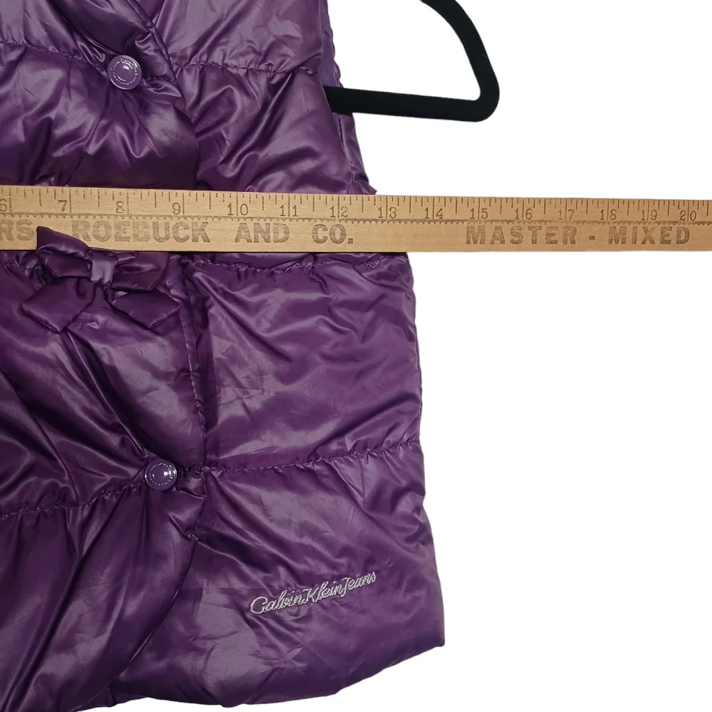 CALVIN KLEIN JEANS Purple Puffer Snap Button Front Vest Jacket 4T